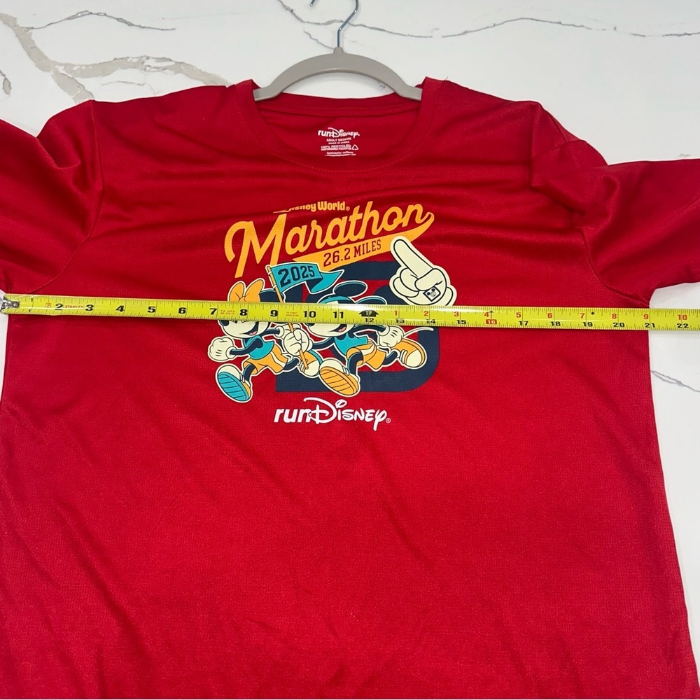 runDisney 2025 Walt Disney World Marathon Red Long Sleeve Performance Shirt L - Picture 7 of 9